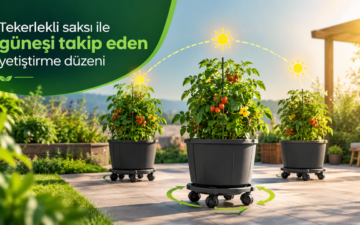tekerlekli saksı